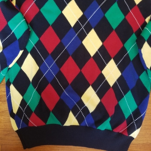 Pringle Argyle Cotton Sweater - Picture 7 of 8